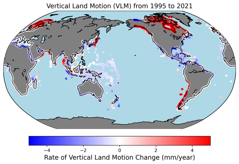 The Rate of Change in Vertical Land Motion